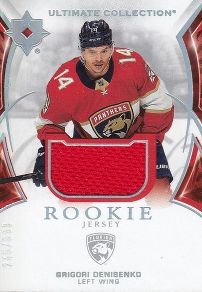 jersey RC karta GRIGORI DENISENKO 21-22 UD Ultimate Rookies Jersey /699